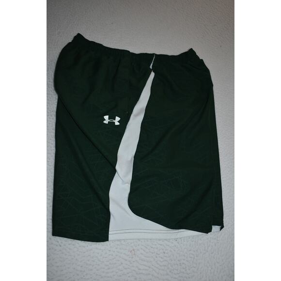 Under Armour Gym Shorts Workout Mens Size Large With Pockets Performance Green - Picture 7 of 7